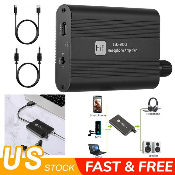 Dazone 16-300 Mini HIFI 1-Channel Headphone Amplifier with Audio USB Cable