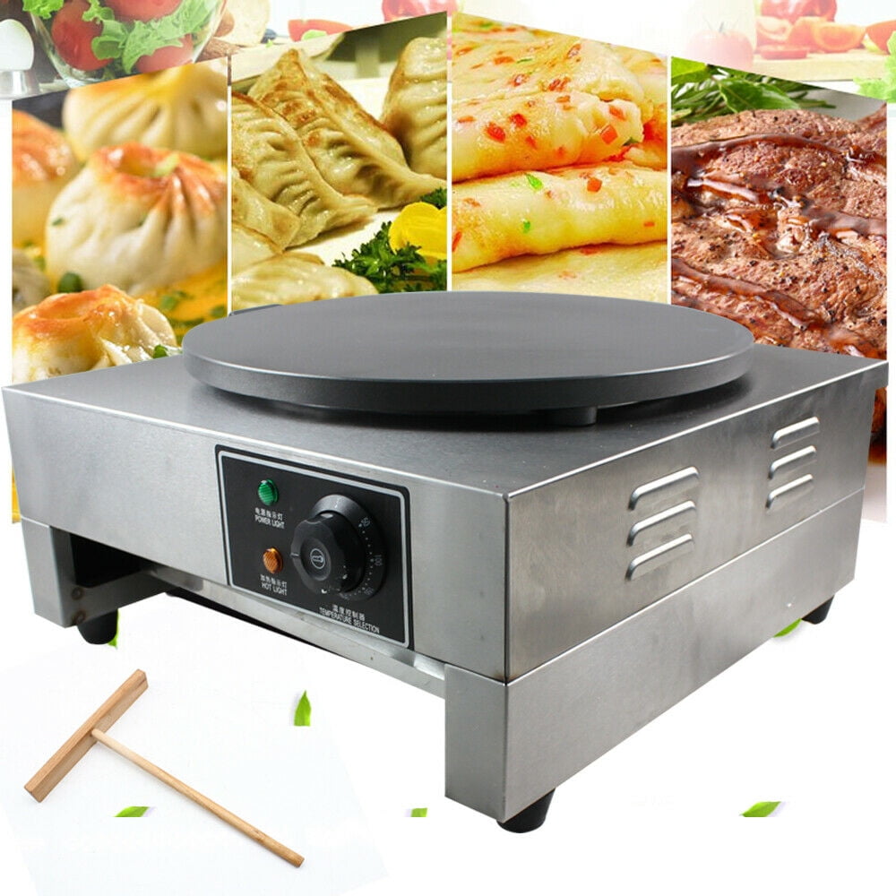 Treliamd 16'' 3000W Commercial Crepe Maker Machine, Stainless Steel ...