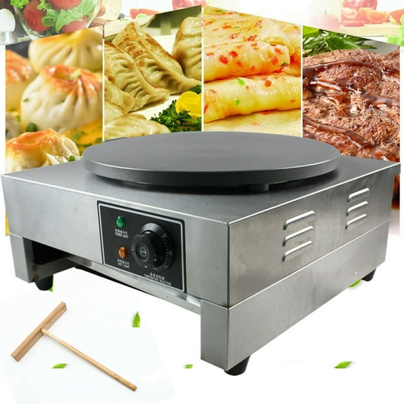 16'' 3000W Commercial Crepe Maker Machine Electric Frying Pan Griddle Pancakes