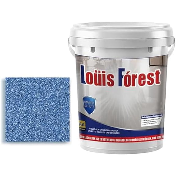 16/32/96 Oz Epoxy Floor Paint, Epoxy Sand Floor Paint, High Gloss Marble Effect Coating for Concrete, Waterproof, Non-Slip, for Basement, Wood Floors, Garage, Outdoor (Light Blue,16OZ(0.5kg))