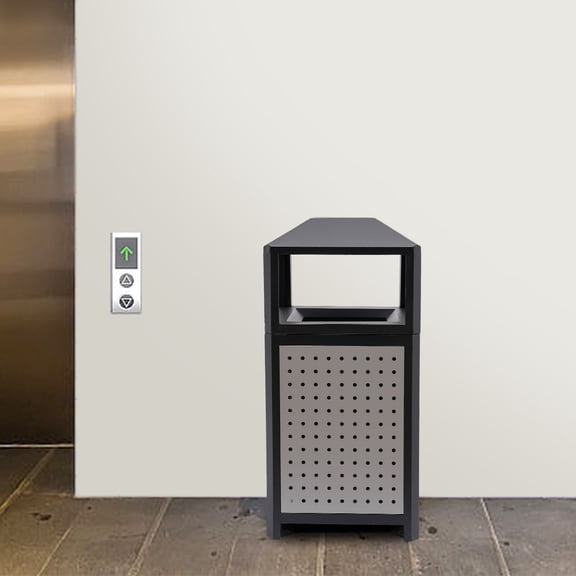 16*33.25 Commercial Waste Container Outdoor Trash Can Garbage Enclosure Grey for Conference Rooms