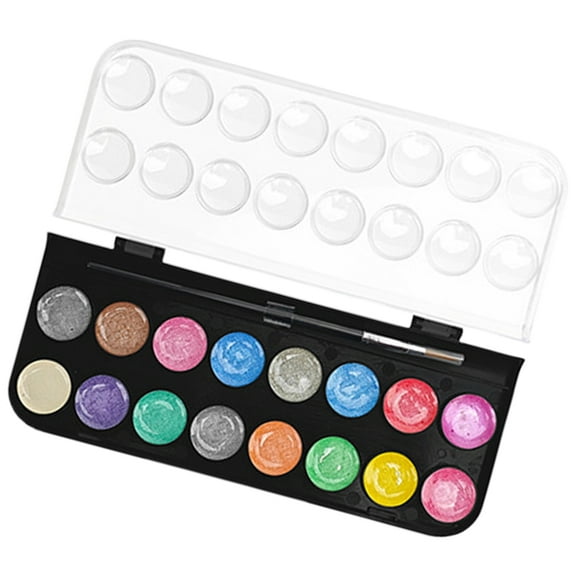 16/36 Colors Watercolor Paint Set Solid Watercolor Painting Pearlescent Pigment Painting Supplies for Artists