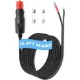 thumbnail image 1 of 16.4 FT DC Power Cord Cable 12V/24V for Car Fridge Car Refrigerator Freezer Compatible with Alpicool, ARB,BougeRV, Bodega, Dometic,Euhomy, ICECO Etc Most Brands Portable Refrigerator (Black, 16.4 FT), 1 of 7