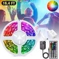 thumbnail image 1 of 16.4 FT LED Strip Lights, RGB LED Light Strip with Remote Control, 3528 SMD 300 LEDs Color Changing (44 Key Remote), 1 of 5