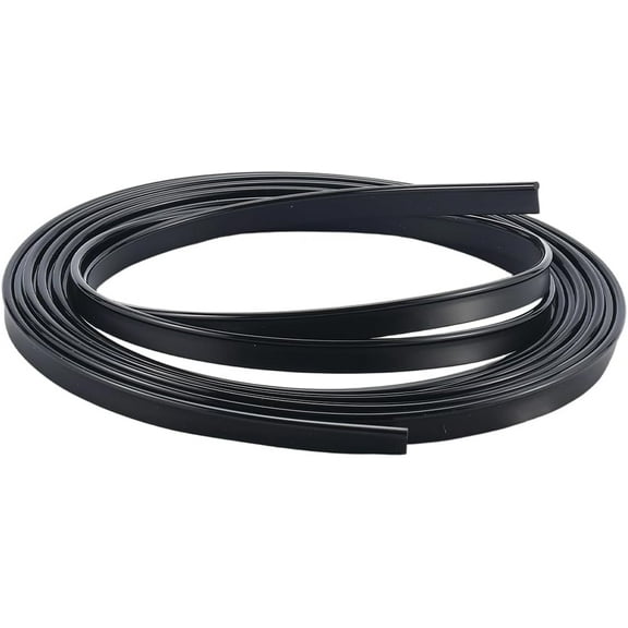 16.4 Feet Black Car Moulding Strip PVC Universal Self Adhesive Scratch Proof Automotive Side Body Decorative Door Window Dashboard Line Trim for Cars Interior Supplies 1roll