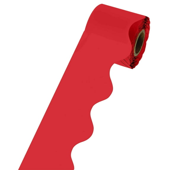 16.4 Feet Bulletin Board Borders,Classroom Decor,Suitable for Poster Boards,Whiteboard,Wall Decoration,Party,Decoration with Classroom Border Panels(Red)