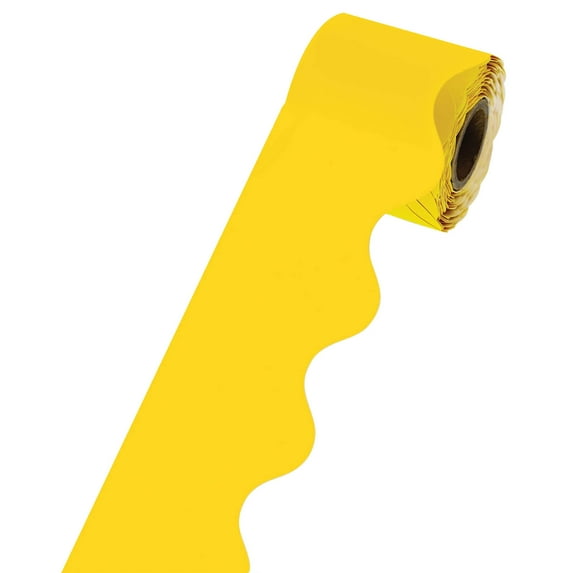 16.4 Feet Bulletin Board Borders,Classroom Decor,Suitable for Poster Boards,Whiteboard,Wall Decoration,Party,Decoration with Classroom Border Panels(Yellow)