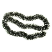 16.4 Feet Christmas Foil Fringe Garland Metallic Tinsel Twist Tassle Banner Wall Hanging Tinsel Streamers Backdrop for Parade Floats, Thanksgiving, Birthday, Halloween Party Decorations(Black White)