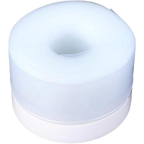 16.4 Feet Clear Shower Seal Strip Door Weather Stripping Tape TPE Silicone Self Adhesive Windproof Soundproof Gaps Draft Isolation Stopper Insulation Sealing Tape for Home Bathroom Window