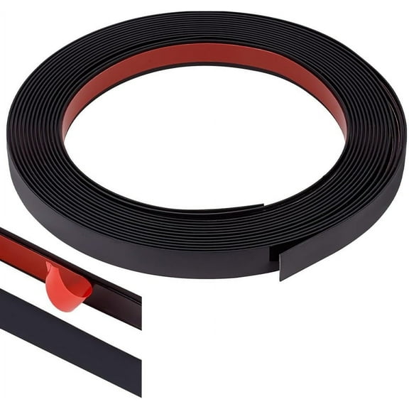 16.4 Feet PVC Edge Banding Black Self Adhesive Veneer Edging Flexible Furniture Edge Protector Wall Border Tape for DIY handcrafting