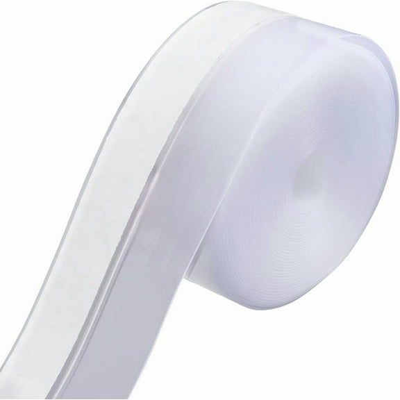 16.4 Feet x 1.38 Inch Weather Stripping Door Seal Strip Soundproof Silicone Sealing Sticker Transparent Self Adhesive Tape Bottom for DIY handcrafting