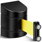 16.4 Ft Magnetic Wall Mount Retractable Belt Barrier, Wall Barrier Fixed Safety Belt With ABS Case