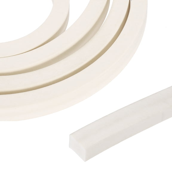 16.4 ft Foam Backer Rod, 0.39" x 0.59" Square Solid Joint Filler, Foam Seal Strip for Caulk Saver, Rope Caulk Cement Crack Filler, White