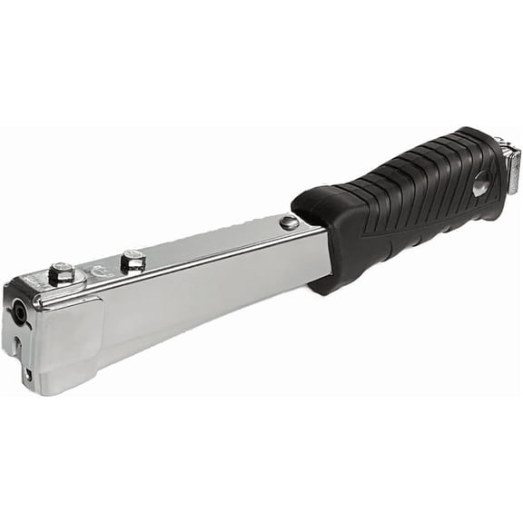 16-425 Heavy Duty Steel Construction Hammer Tacker, Anti-Jam Magazine and Ergo Grip Handle, Fits Staples 1/4'' - 5/16'' - 3/8'' (A11, T50 and 140 Staples), Black