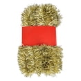 thumbnail image 1 of 16.4FT Christmas Tinsel Garland,Shiny Metallic Foil Decorations for Front Door Mantle Fireplace,Parade Floats,Christmas Tree,New Year Parties,Birthday Party,Indoor and Outdoor Party Supplies(Gold), 1 of 2