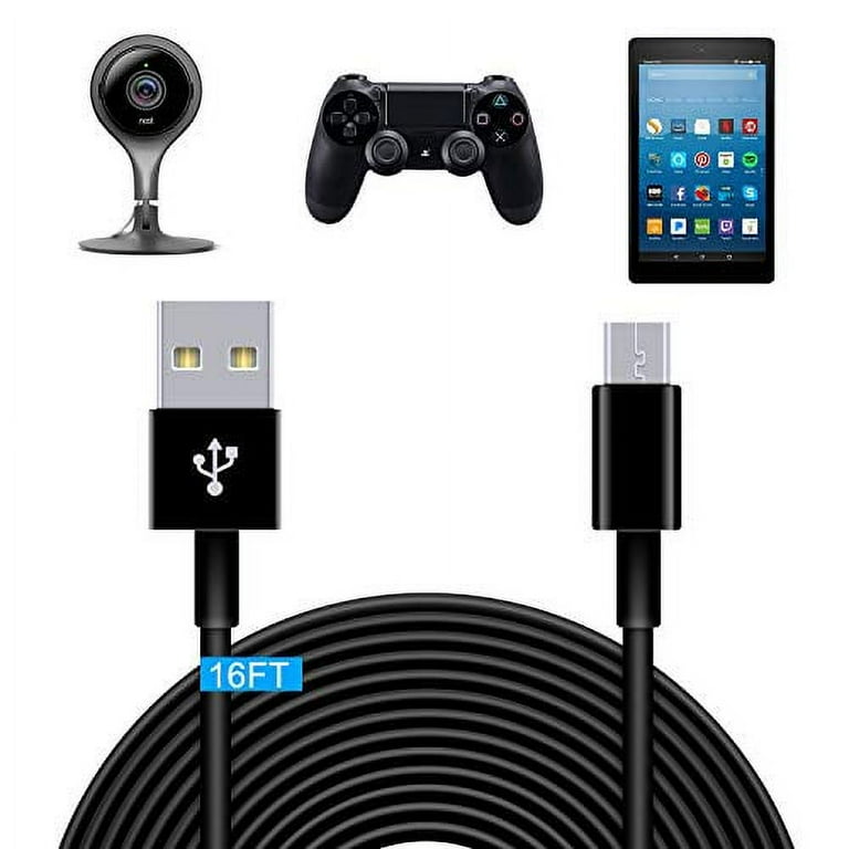 16.4FT Power Extension Cable for PS4 Xbox One Controllers WyzeCam