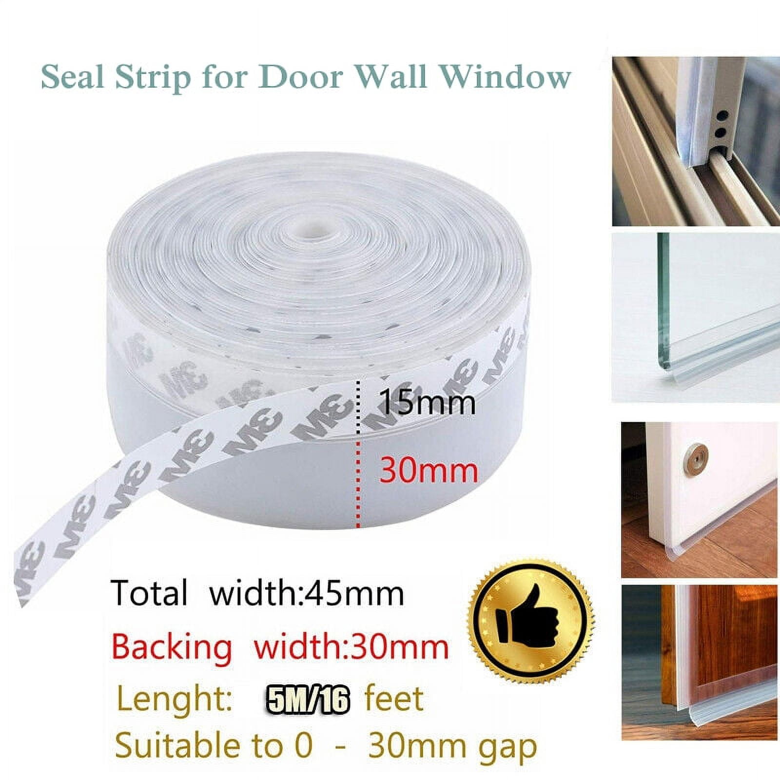 16.4Feet Silicone Seal Strip,Door Weather Stripping Door Seal Strip Window Seal Silicone Sealing