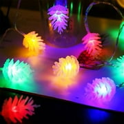 16.4Ft 20 LED Outdoor Pine Cones Solar Lamp String Lights, Fairy Holiday Christmas Party Garland Garden Waterproof for Xmas Festival Wedding Birthday Party Home Garden Decoration