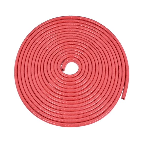 16.4Ft/5M Edge Trim U Seal Extrusion Red U Channel Edge Protector PVC Plastic w Iron Sheet Fits 1/64''-1/16'' Edge