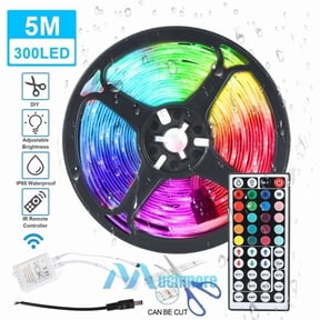 16.4Ft Flexible Rgb Led Strip Light Colour Changing Tv Party Room Decor + Remote