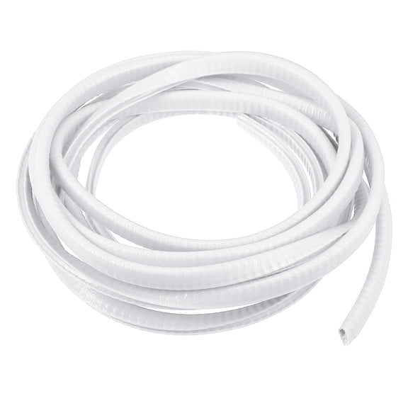 16.4ft 5m Length Car Door Edge Guards Protector Scratch Proof Trim Body Strip U Shape for SUV Rearview White