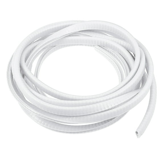 16.4ft 5m Length Car Door Edge Guards Protector Scratch Proof Trim Body Strip U Shape for SUV Rearview White
