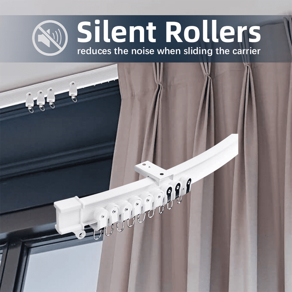 16.4ft Ceiling Curtain Track Bendable Space Saving For Room Dividers RV ...