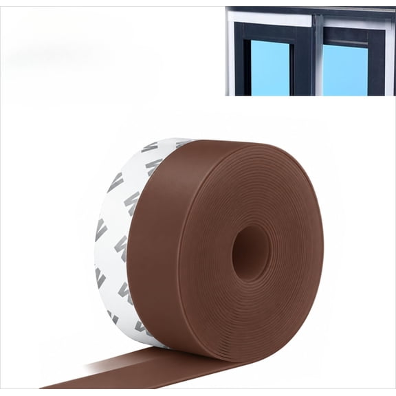 16.4ft Door Weather Stripping, Adhesive Draft Stopper Seal Strip for Windows & Shower Doors