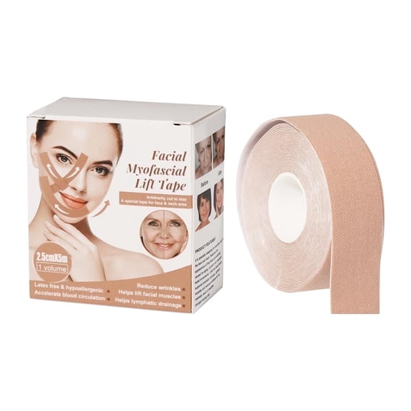 16.4ft Facial Myofascial Lift Tape,Neck Anti Wrinkle Patches,Face Belts,Smoothes Wrinkles,Eye Lift Tape,Firming And Tightening Skin,for Forehead Neck Chin Tightening