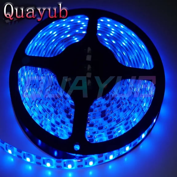 16.4ft RGB Ice Blue SMD 2835 300 LED Flexible Light Strip -IP67 Waterproof DC 12V
