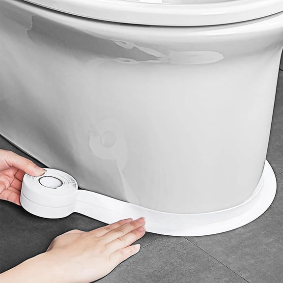 TNSM 16.4 ft Self Adhesive Waterproof Sealant Tape, Anti Mildew Caulk Strip for Kitchen Sink, Bathtub, Toilet, Window & Pipe Leak Sealing