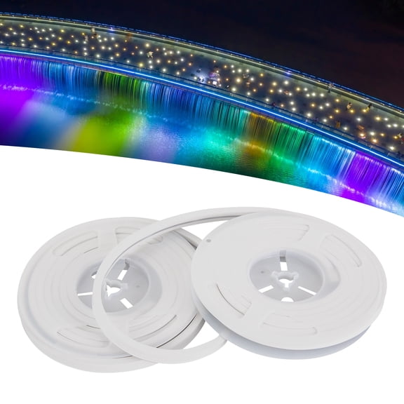 16.4ft novel lighting strip, waterproof IP67, DIY customizable shapes, RGB lighting, remote control, app-controlled, ideal for home and outdoor use