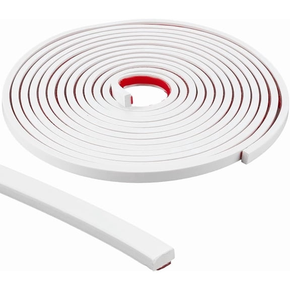 16.4ft x 0.39inch Peel and Stick Trim White Self Adhesive Flexible Decorative Strip Wall Molding DIY for Walls Chair Rail Panel Moulding DIY for Home Decor Tile Edge Door Mirror Frame