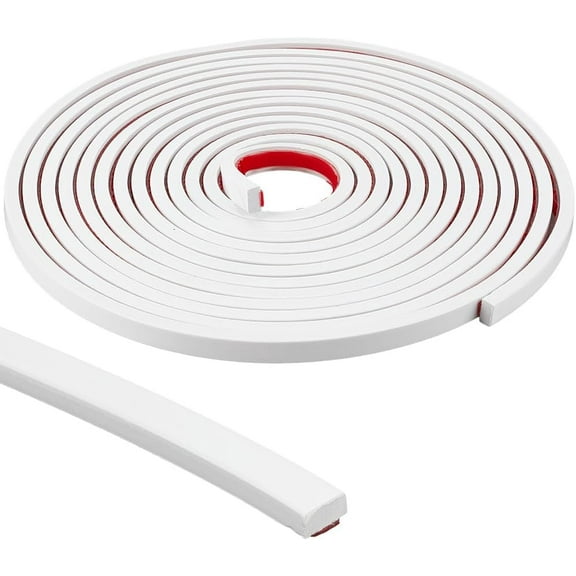 16.4ft x 0.39inch Peel and Stick Trim White Self Adhesive Flexible Decorative Strip Wall Molding DIY for Walls Chair Rail Panel Moulding DIY for Home Decor Tile Edge Door Mirror Frame