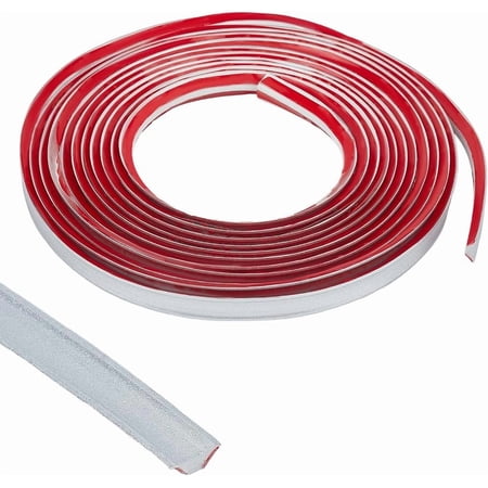 16.4ft x 0.47inch Peel and Stick Trim Silver Self Adhesive Flexible Decorative Strip Wall Molding for DIY Walls Chair Rail Panel Moulding for DIY Home Decor Tile Edge Door Mirror Frame