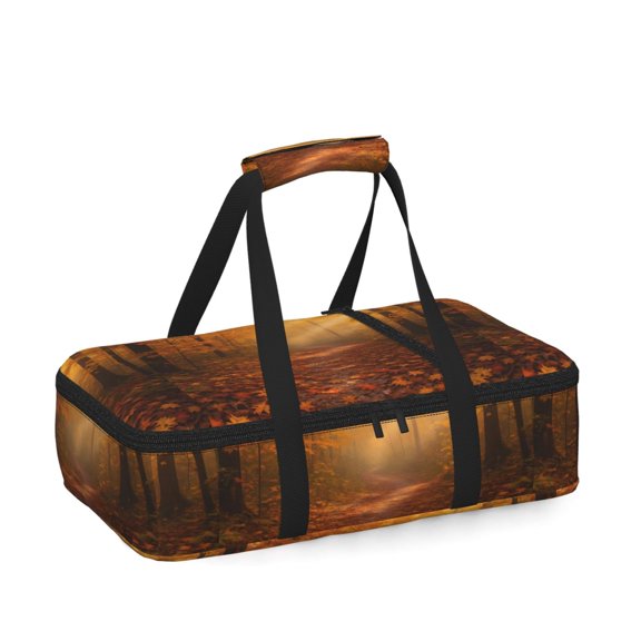 16.510.6in Single Layer Cooker Heat Preservation Bag Is Waterproof And Insulated With Comfortable Handle For Easy Carrying Forest Path