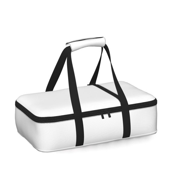 16.510.6in Single Layer Cooker Heat Preservation Bag Is Waterproof And Insulated With Comfortable Handle For Easy Carrying White