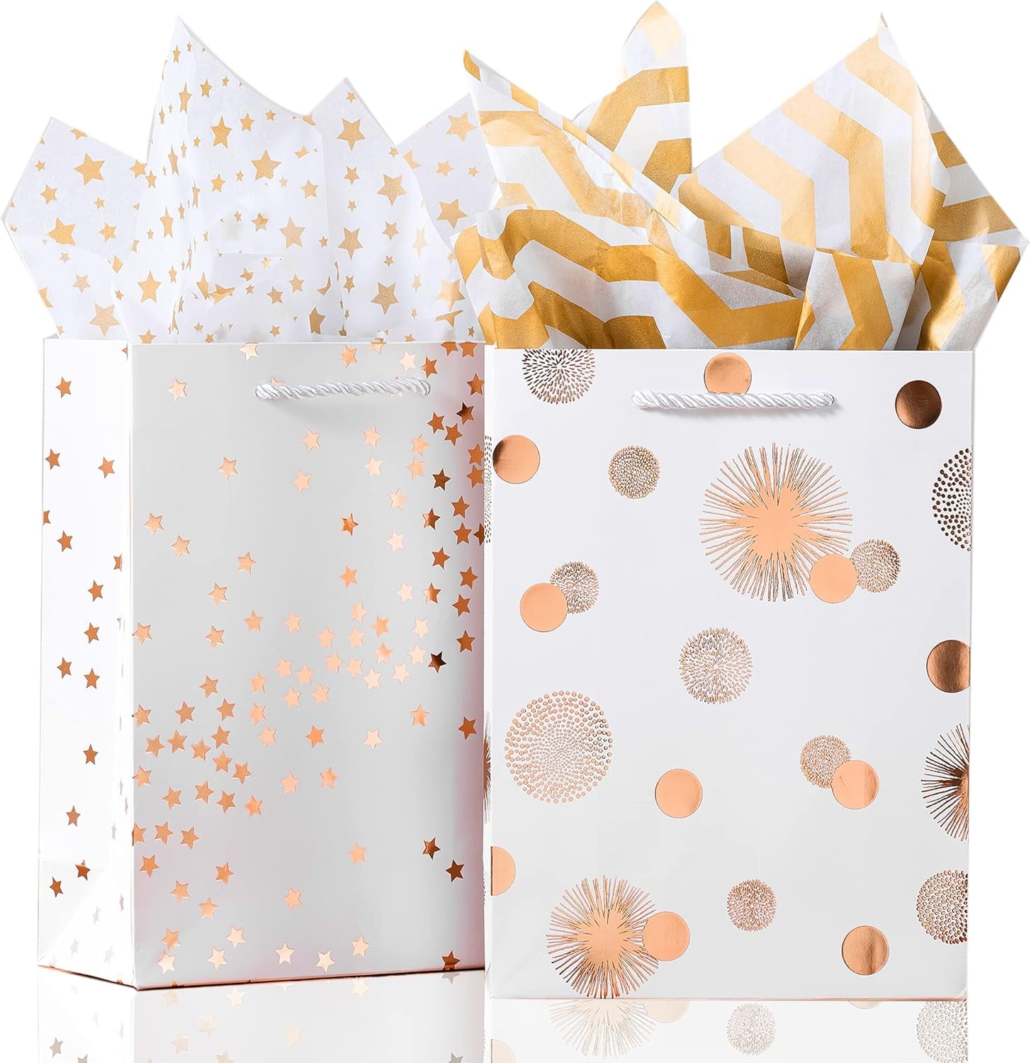 16.5" Extra Large Gift Bags with Tissue Paper, 16.5x6x12 Inch