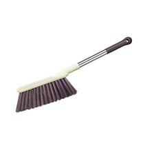 16.5" Hand Broom Soft Bristles Bench Brush, Electrostatic Sweeping Brush with Handle, Lightweight Dusting Brush, Handheld Small Broom, Comfortable for Car, Bed, Couch, Desk, Sofa, Furniture