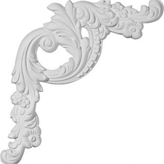 16.5 In. W X 18.12 In. H X 1.25 In. P Architectural Tirana Panel Moulding Corner, Left