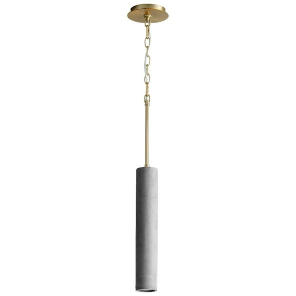 16.5 Inch 24W 1 Led Pendant-Aged Brass/Dark Gray Finish    -Traditional Installation Oxygen Lighting 3-614-1540