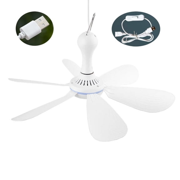 16.5 Inch 5V Roof Fan Canopy Fan Ceiling Fan 5V USB Tent Fan for Windless Day