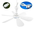 16.5 Inch Camping Fan Hanging Fan 5W USB Canopy Fan Roof Fan Gazebo