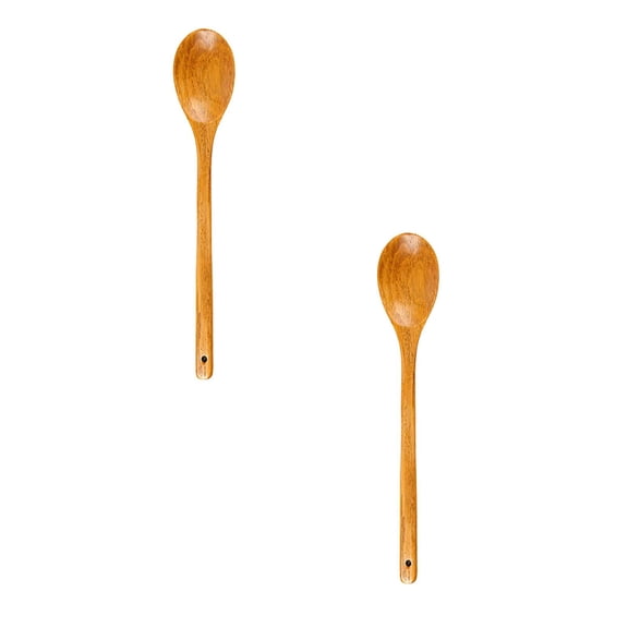 16.5 Inch Giant Wood Spoon Long Handled Wooden Spoon For Cooking And Stirring Kitchen Utensil 2PCS, Green