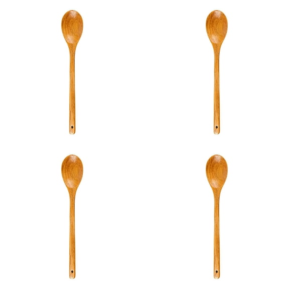 16.5 Inch Giant Wood Spoon Long Handled Wooden Spoon For Cooking And Stirring Kitchen Utensil 4PCS, Red