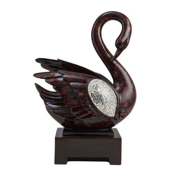 16.5-Inch Tall Folius Floral Foliage Swan Decor as Pic