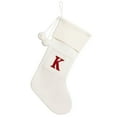 thumbnail image 1 of 16.5 Inches Christmas Stockings with Initials, Embroidered Letter Knit Christmas Stocking for Family Holiday Decorations and Xmas Gift(K), 1 of 8