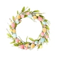 thumbnail image 1 of 16.5 Inches Easter Wreath Simulation Decoration Home Party Hanging Ornament Door Hanging with Easter Theme Realistic Appearance Durable Plastic Long Lifespan for Holiday Decor 1 PC, 1 of 10