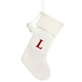 thumbnail image 1 of 16.5 Inches Knitted Christmas Stockings with Initials, Large White Custom Monogram Embroidery Christmas Stockings with Letter, Personalized Xmas Decoration for Holiday Family Party, 1 of 4