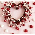 thumbnail image 1 of 16.5 Inches Valentines Day Wreath Red Pink Valentine Heart Shaped Wreath for Front Door Colorful Valentines Wreath Rose Wreaths for Yard Wedding Indoor Porch Wall Outside, 1 of 6